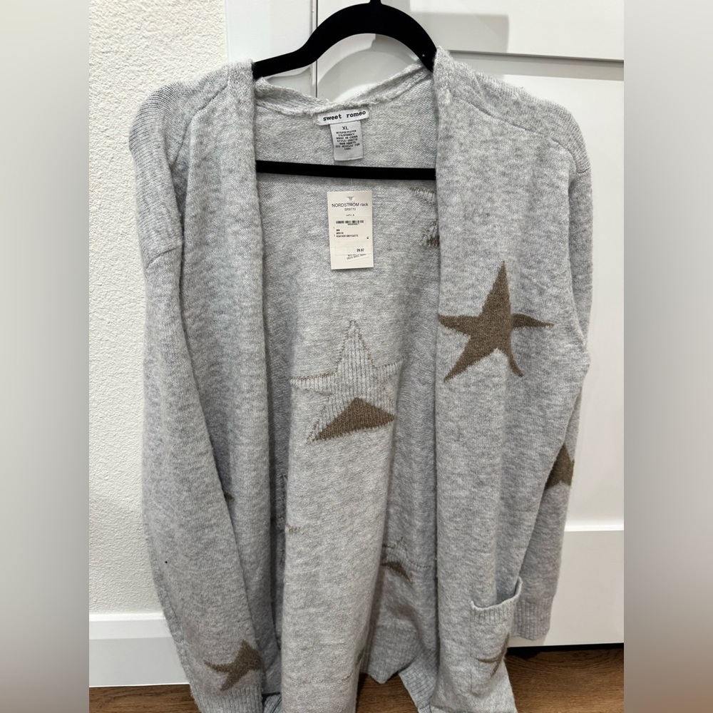 Gray Star Patterned Cardigan from Nordstrom